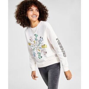 Love Tribe Juniors' Peanuts‎ Spiral Snoopy Graphic Sweatshirt
